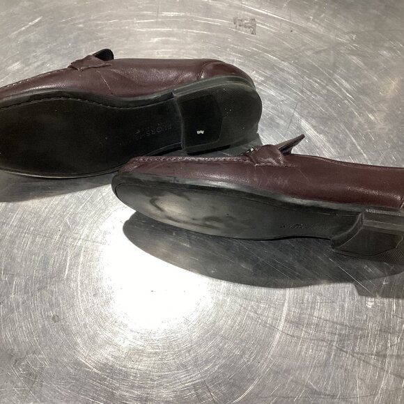 Men’s Burgundy Leather Penny Loafers – Size 11 D - Picture 3 of 6